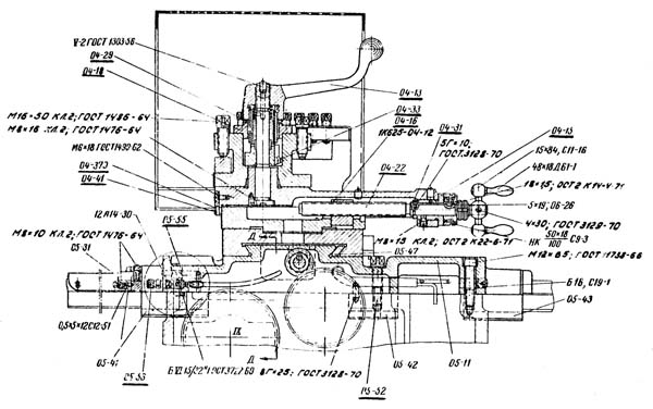 Креслення суппорту токарного верстату. Влаштування суппорта токарно-гвинторізного верстата